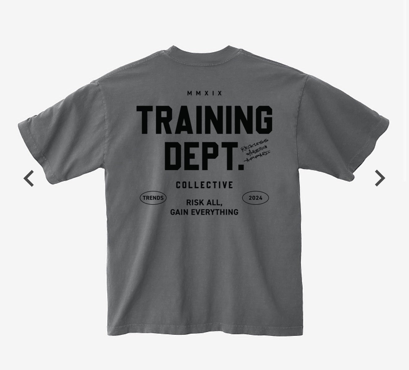 Training Dept. Tee — Charcoal